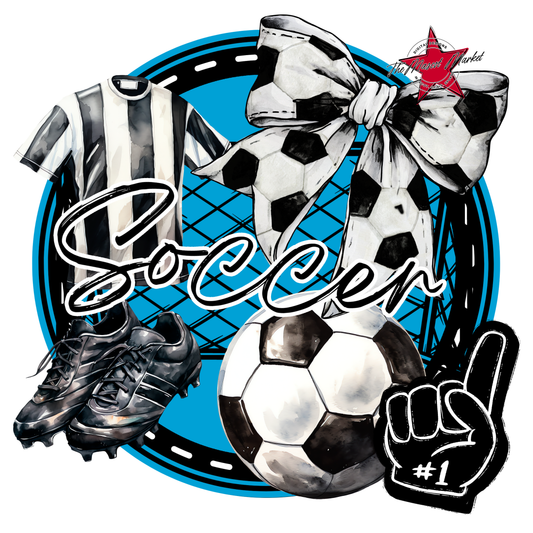 Circle Soccer Design-Carolina Blue
