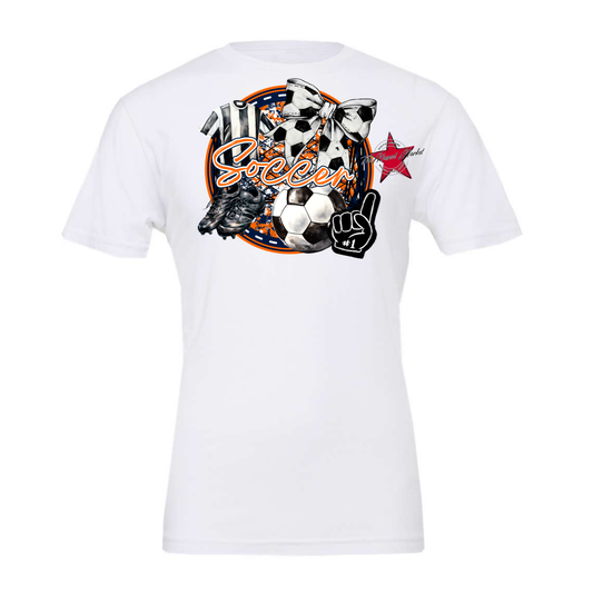 Circle Soccer Design-Navy-Orange