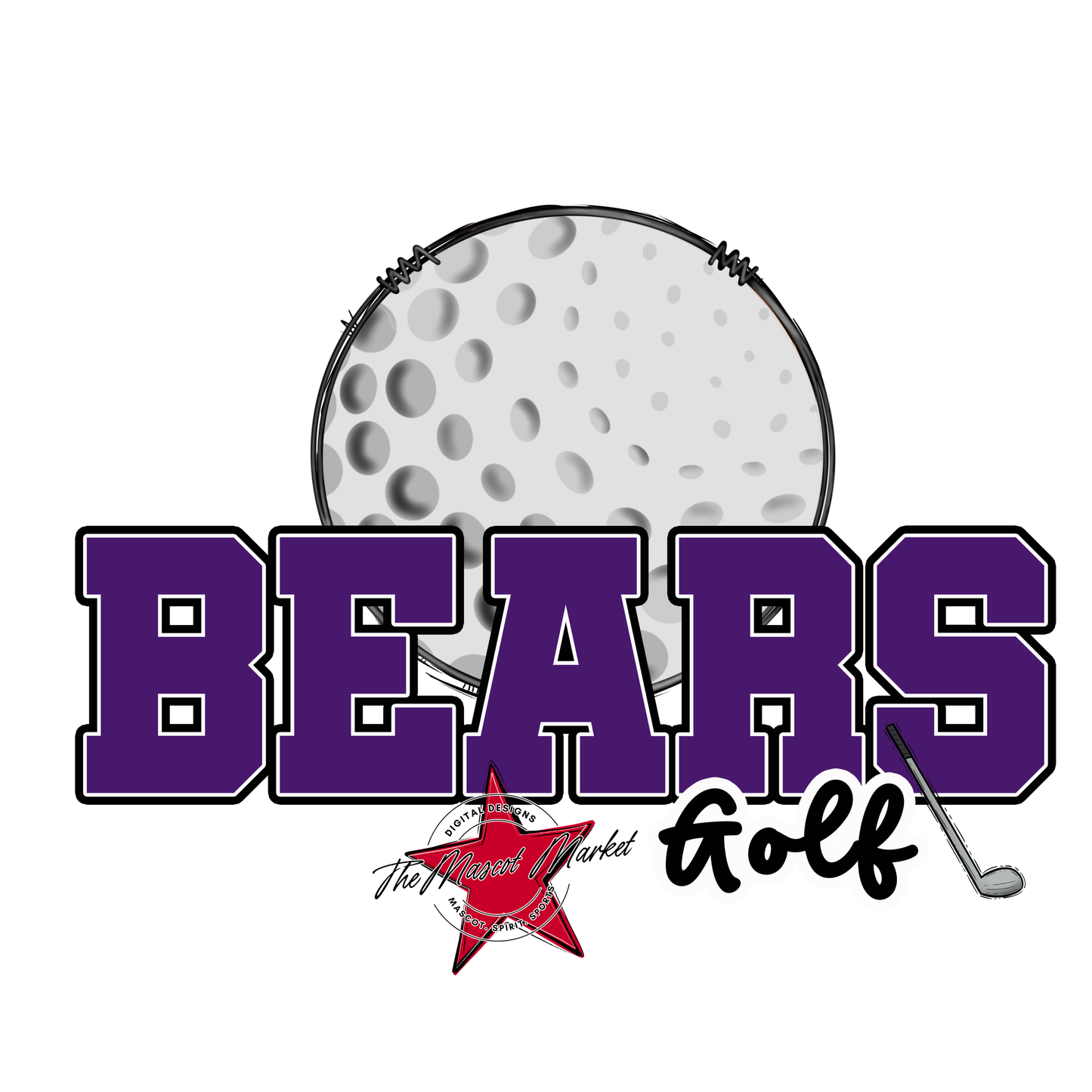 Bears Varsity Golf Design-Purple