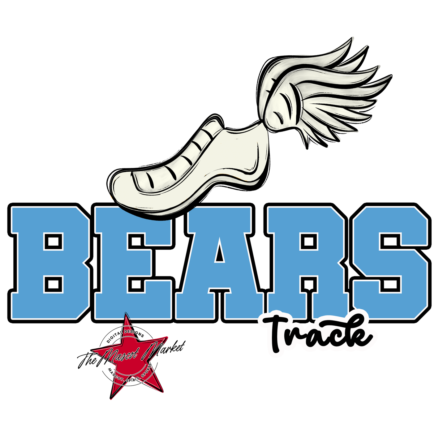 Bears Varsity Track Design-Carolina Blue