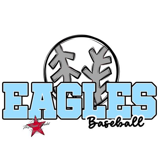 Eagles Varsity Baseball Design-Columbia Blue