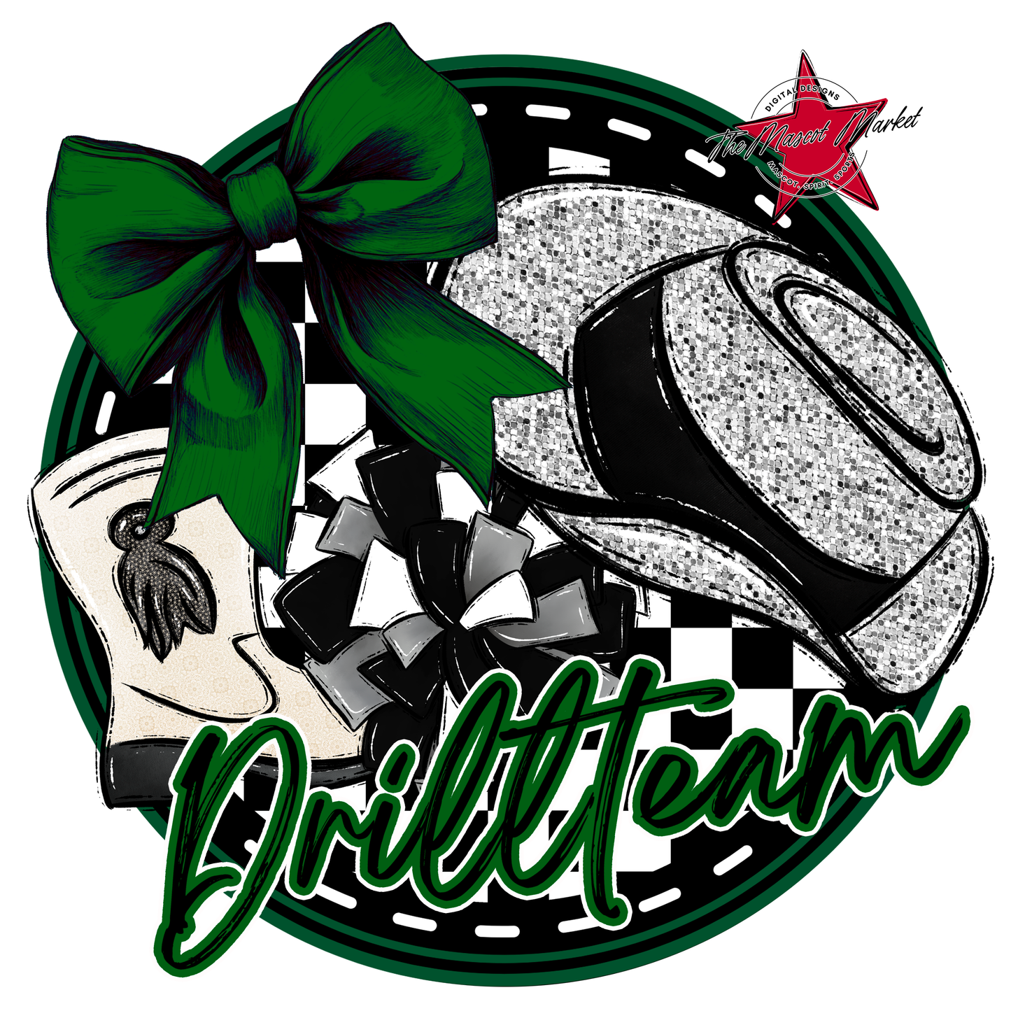 Drill team Circle Design-Green
