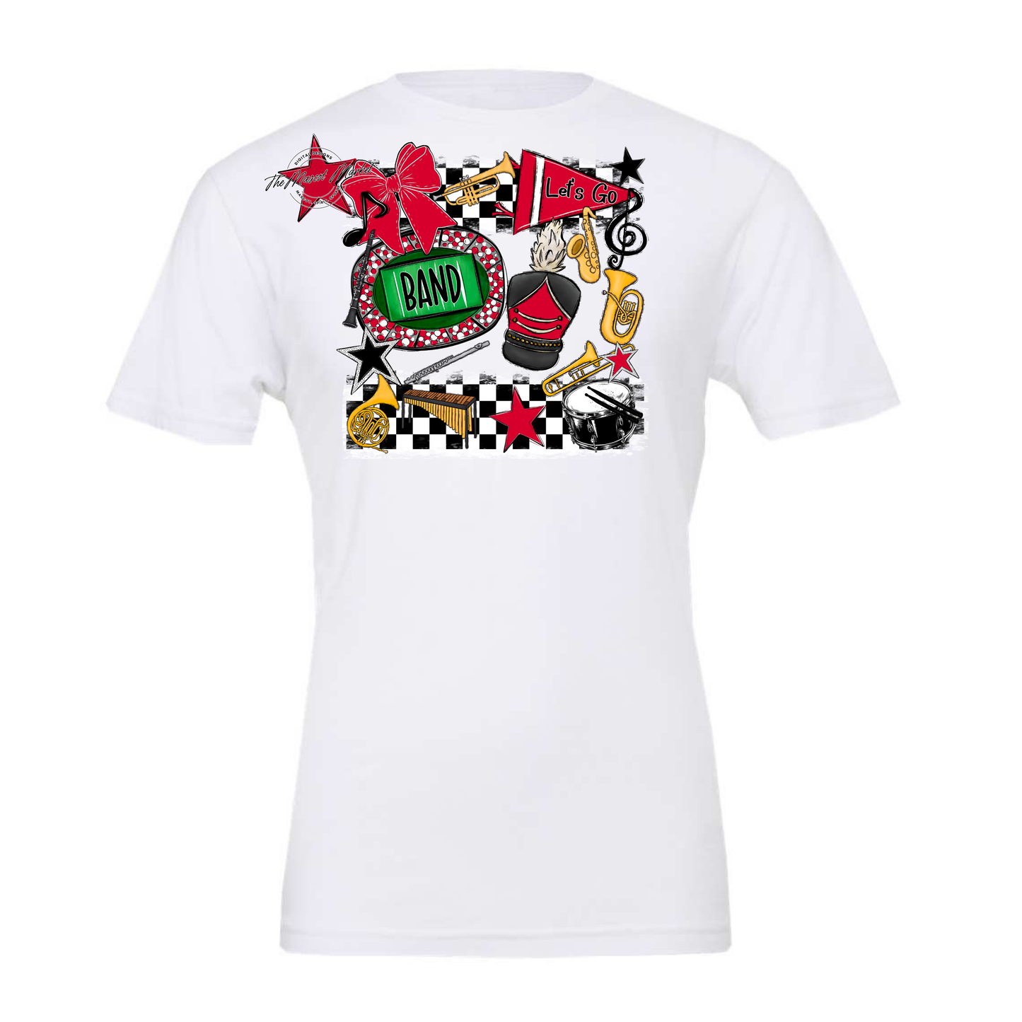 Band Checkers Spirit Design-Red