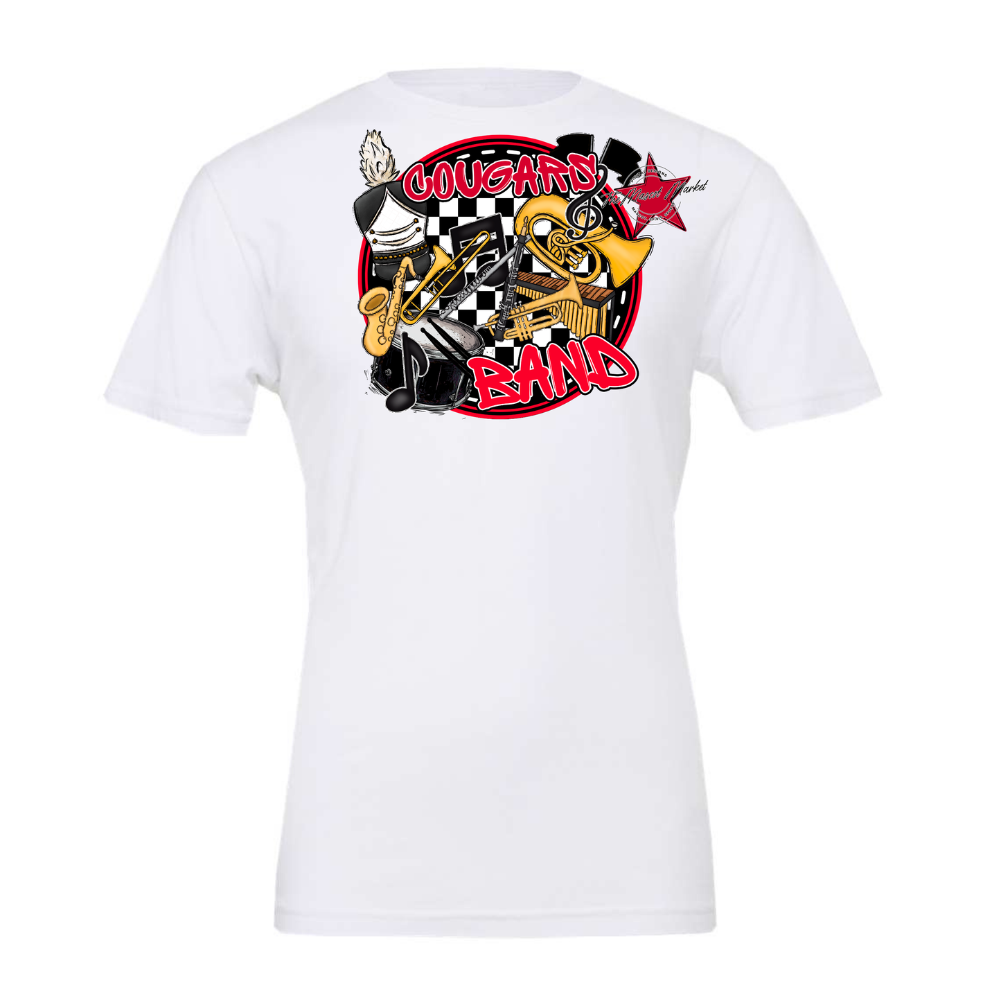 Cougars Circle Band Design-Red