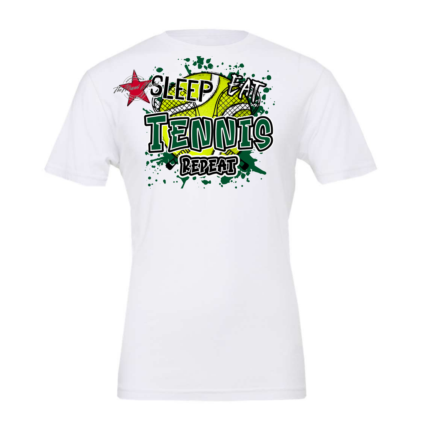 Eat Sleep Tennis Repeat-Green
