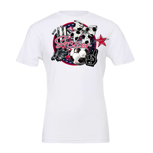 Circle Soccer Design-Navy-Red