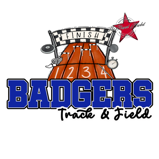 Badgers Varsity Track and Field Design-Royal Blue