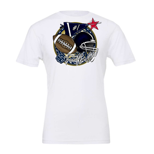 Football Circle Design-Navy-Gold