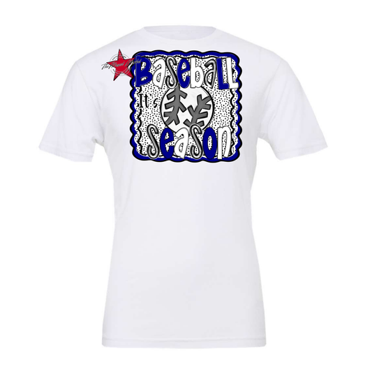 It's Baseball Season Dot Design-Blue