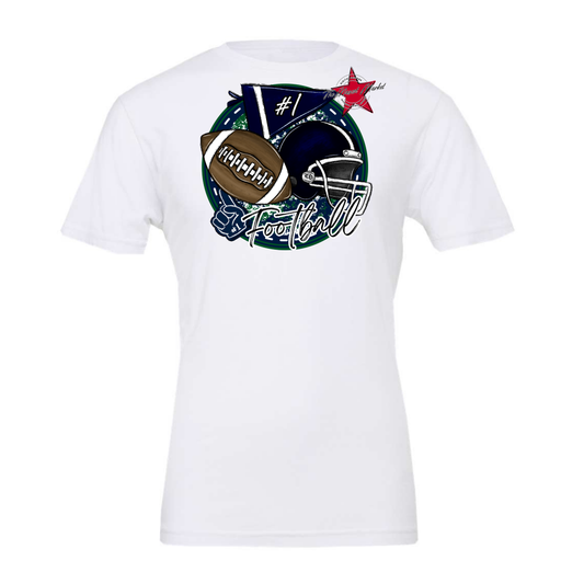 Football Circle Design-Navy-Green