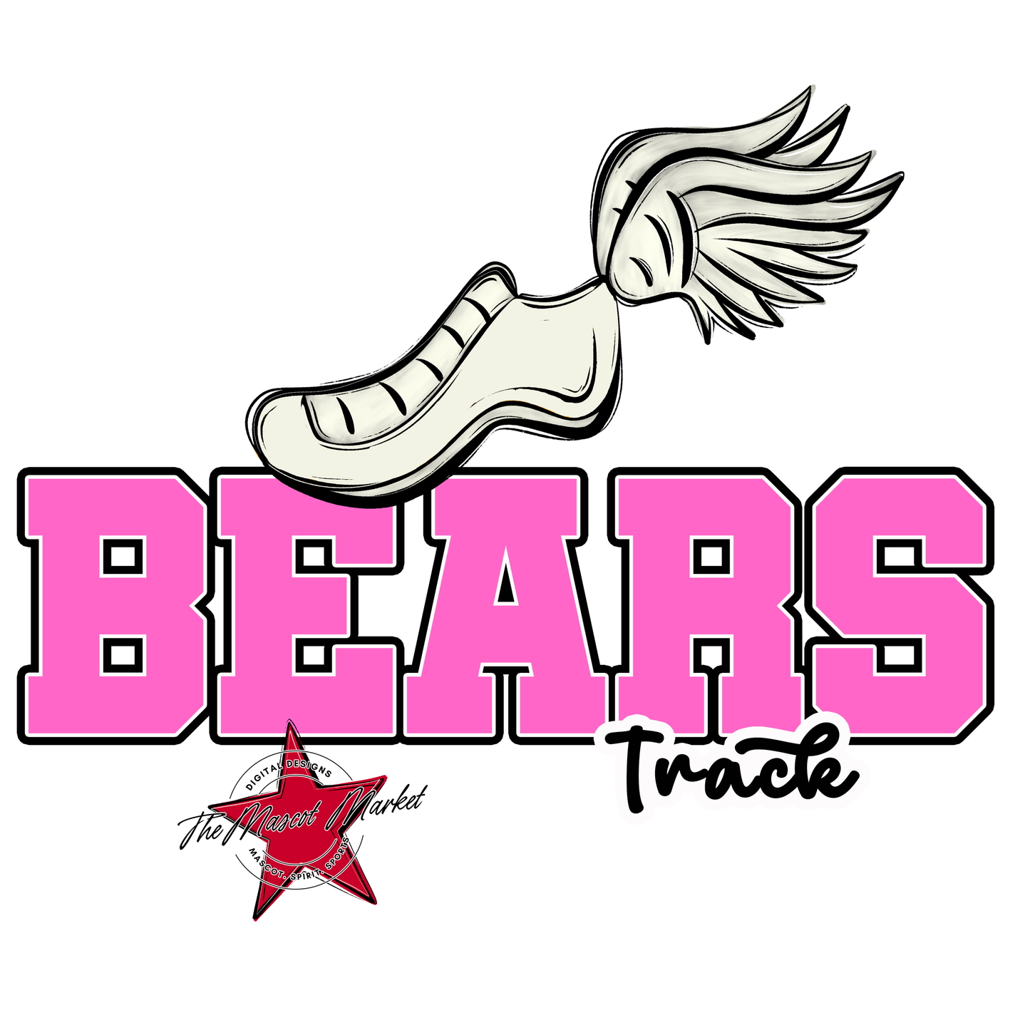Bears Varsity Track Design-Baby Pink