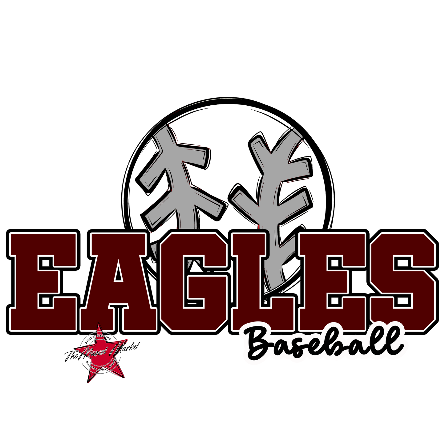 Eagles Varsity Baseball Design-Maroon