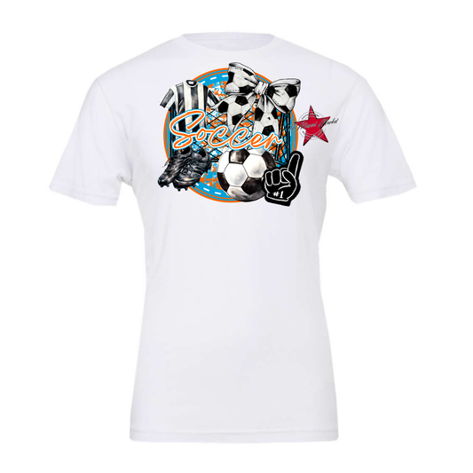 Circle Soccer Design-Carolina Blue-Orange