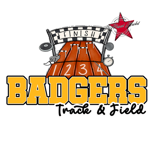 Badgers Varsity Track and Field Design-Yellow