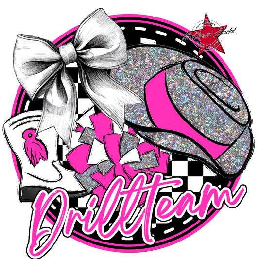 Drill team Circle Design-Pink Out