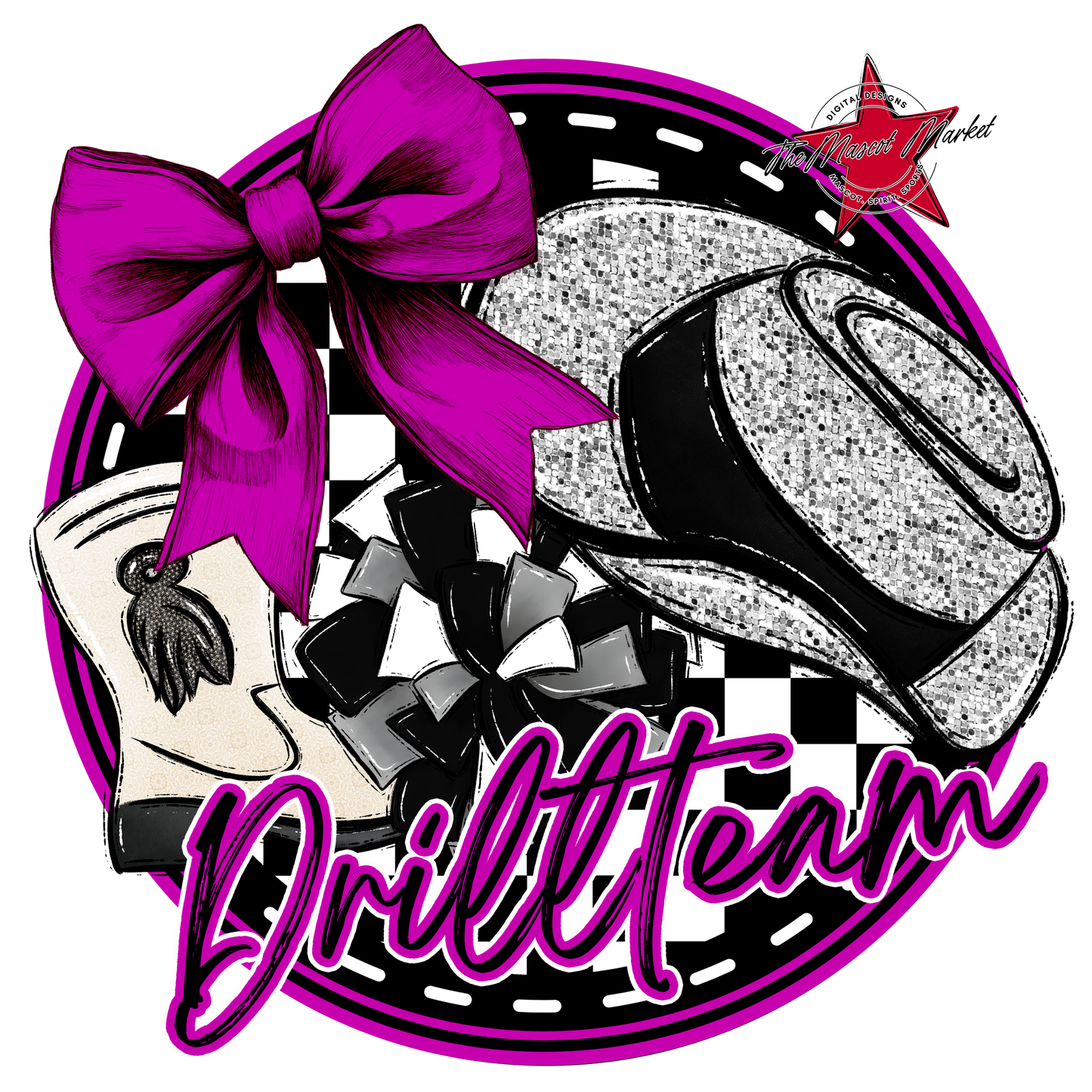 Drill team Circle Design-Pink
