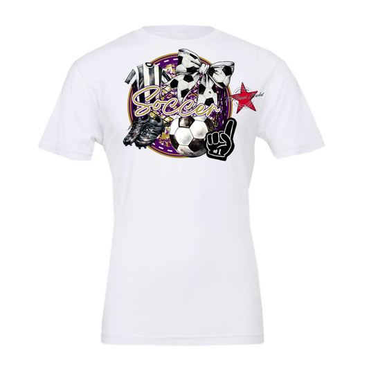 Circle Soccer Design-Purple-Gold