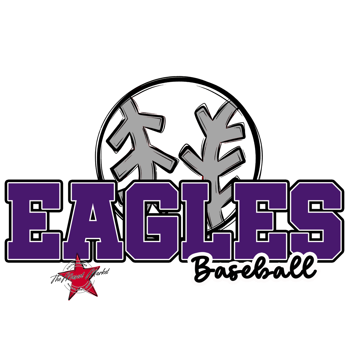 Eagles Varsity Baseball Design-Purple