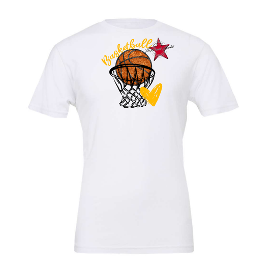 Basketball Sequins w Net-Yellow