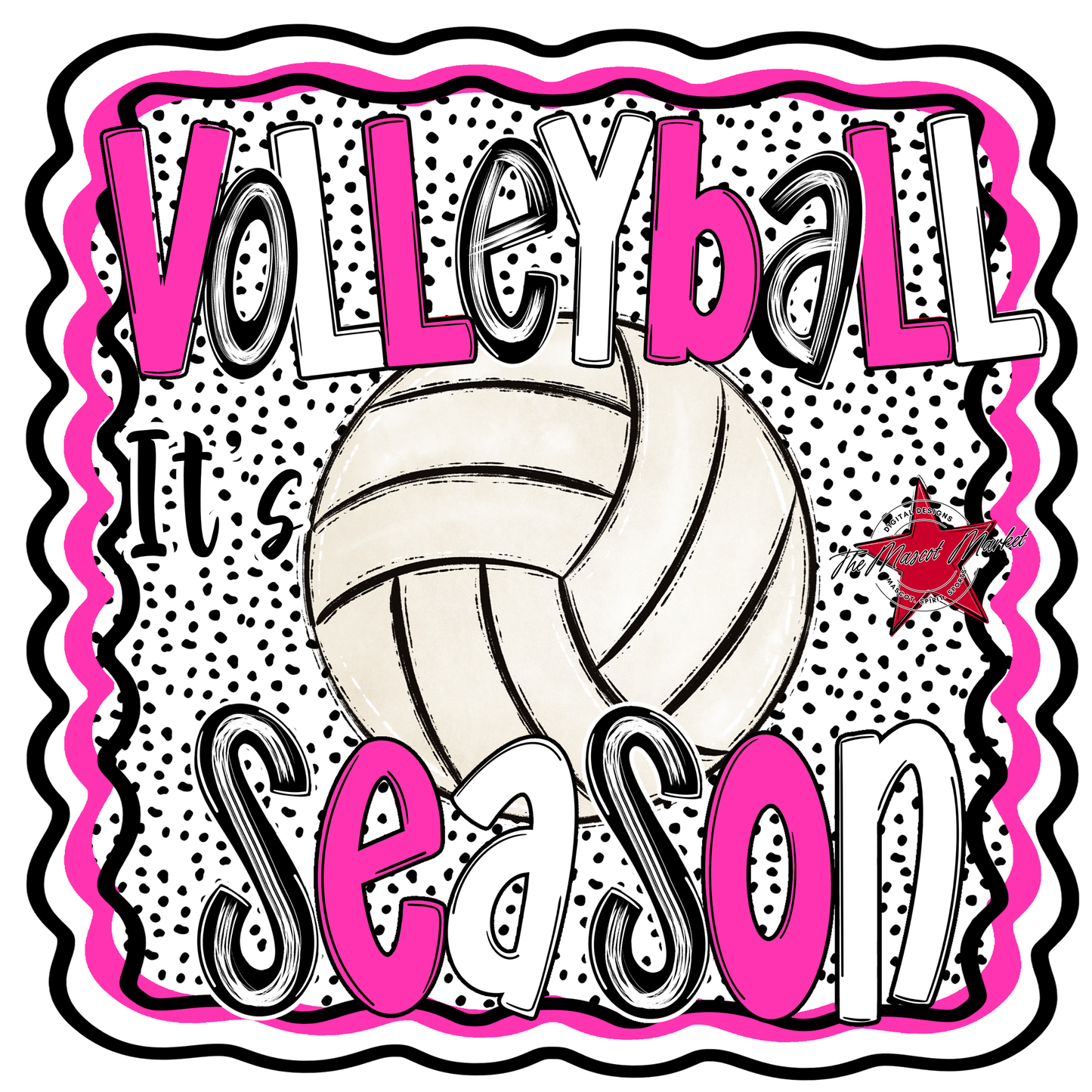 It's Volleyball Season Design-Pink