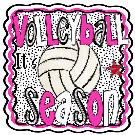 It's Volleyball Season Design-Pink
