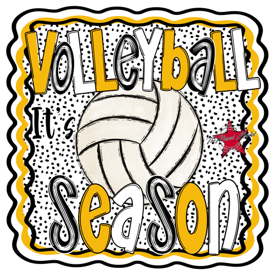 It's Volleyball Season Design-Yellow