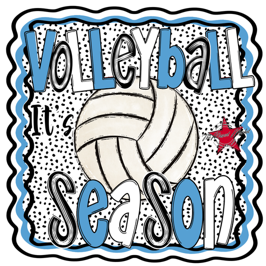 It's Volleyball Season Design-Carolina Blue