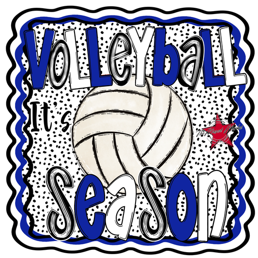 It's Volleyball Season Design-Royal Blue
