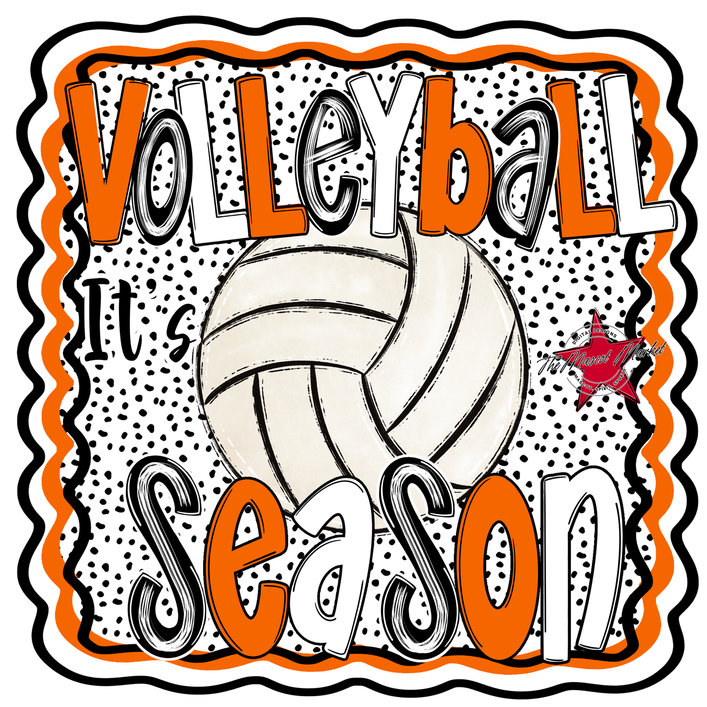 It's Volleyball Season Design-Orange