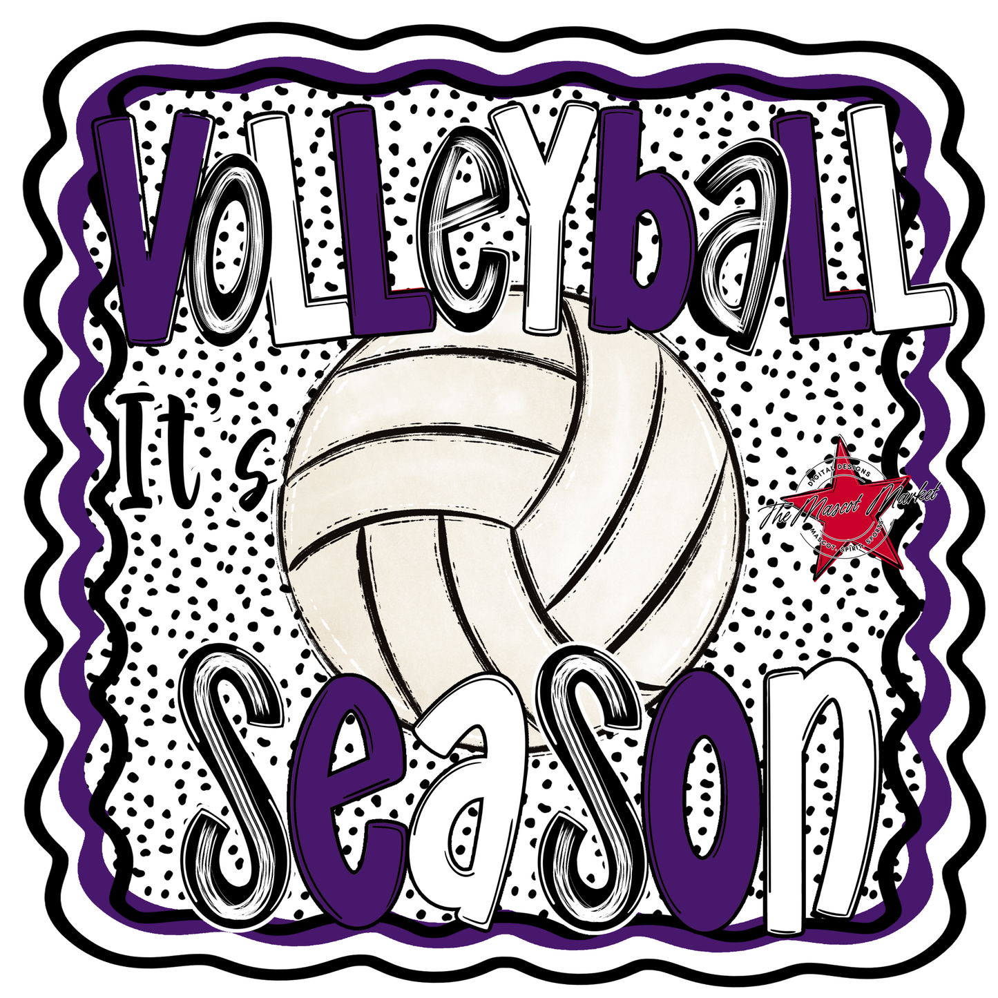 It's Volleyball Season Design-Purple