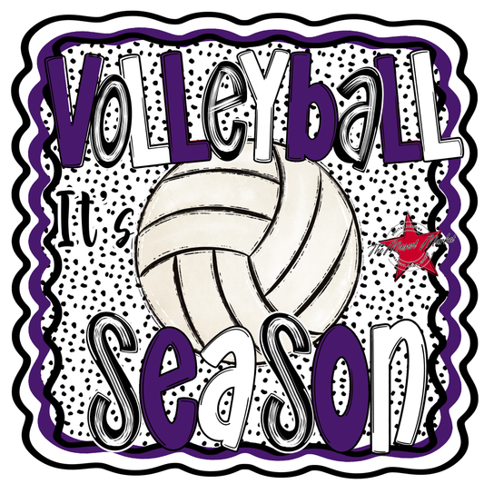 It's Volleyball Season Design-Purple