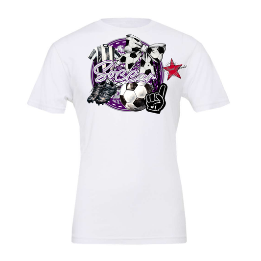 Circle Soccer Design-Purple-Grey