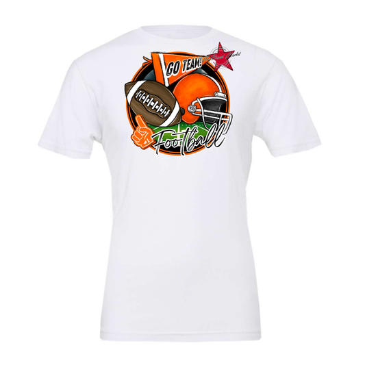 Football Circle Design-Orange