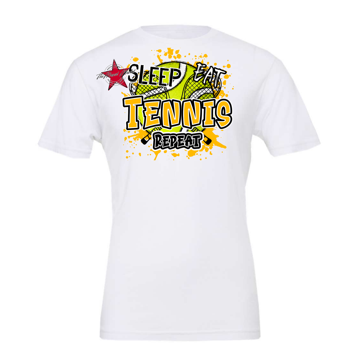 Eat Sleep Tennis Repeat-Yellow