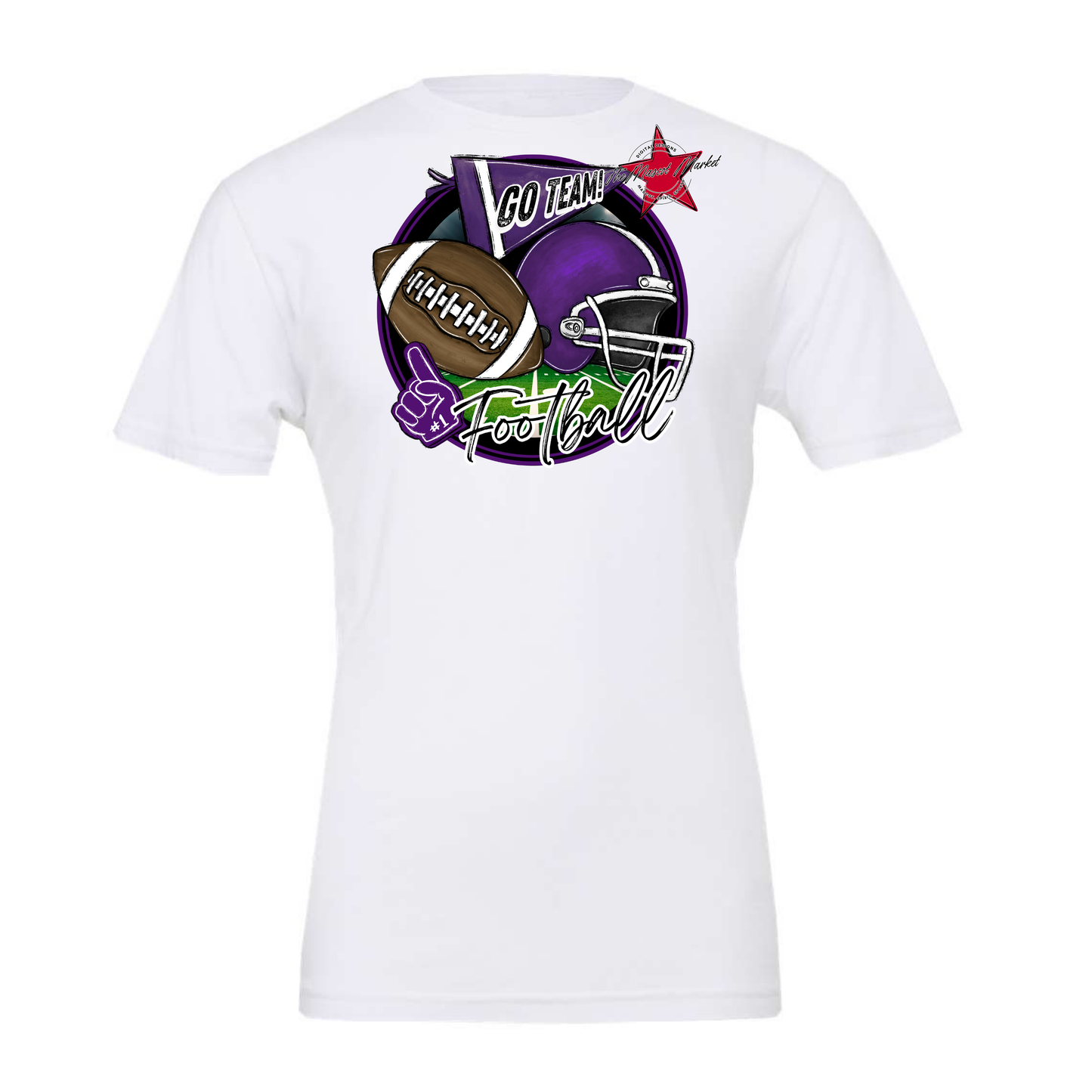 Football Circle Design-Purple