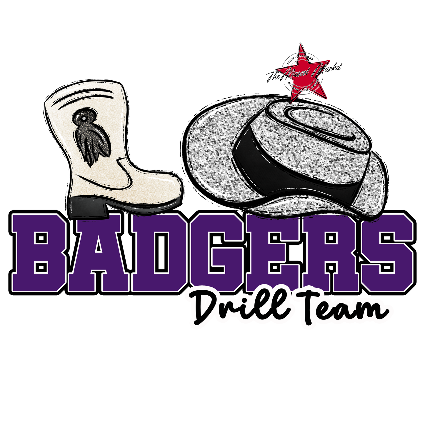 Badgers Varsity Drillteam Design-Purple