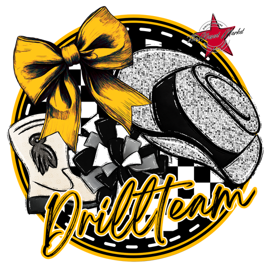 Drill team Circle Design-Yellow