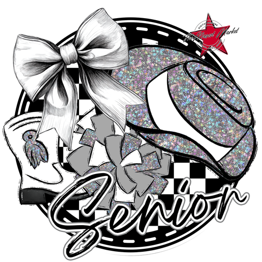 Senior Drill team Circle Design-Silver