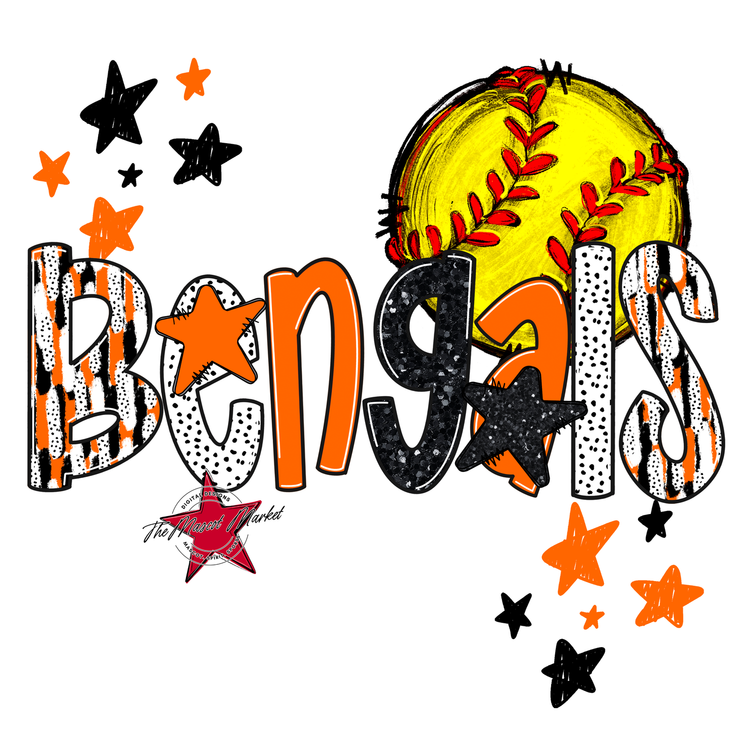 Bengals Softball Scrape-Orange
