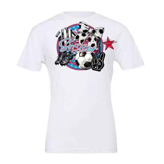 Circle Soccer Design-Carolina Blue-Red