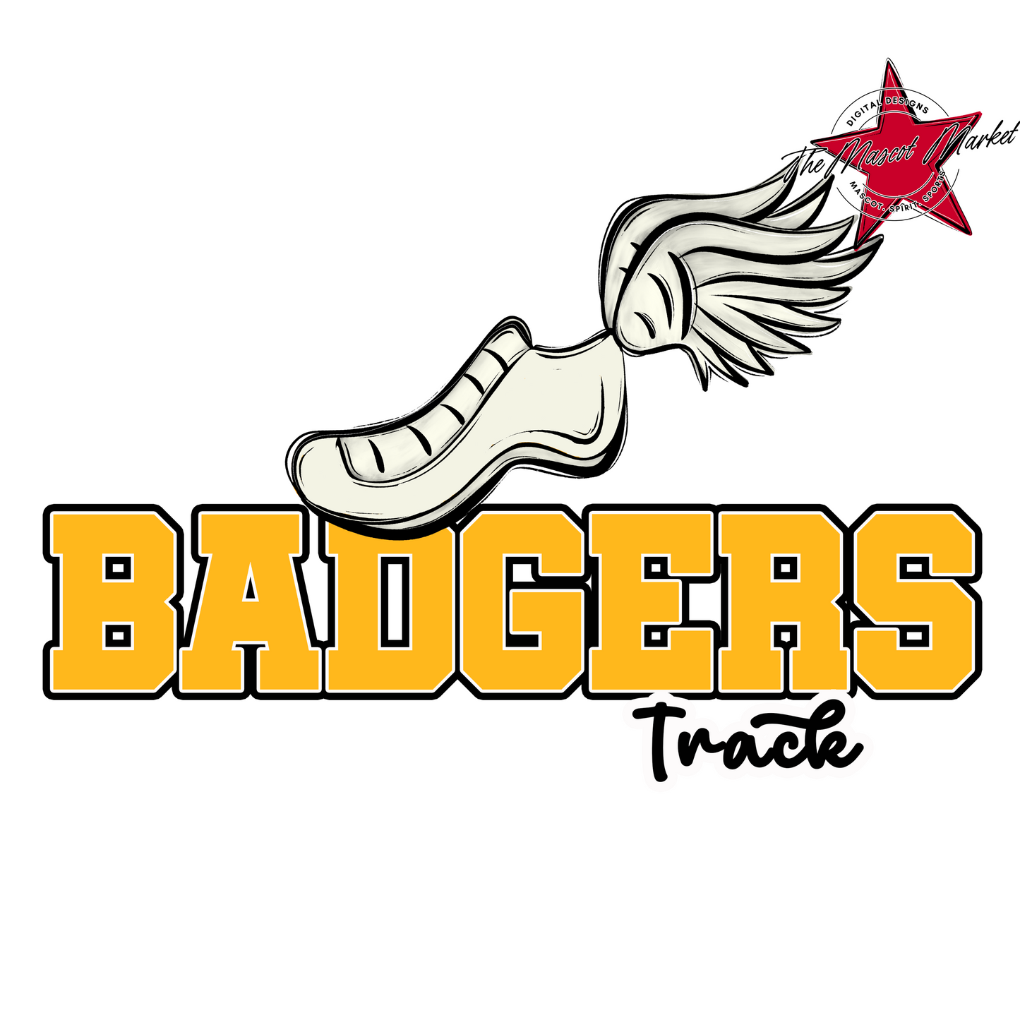 Badgers Varsity Track Design-Yellow