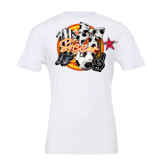 Circle Soccer Design-Red-Yellow