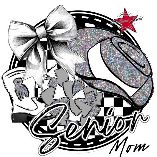 Senior Mom Drill team Circle Design-Silver