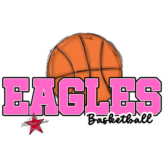 Eagles Varsity Basketball Design-Baby Pink