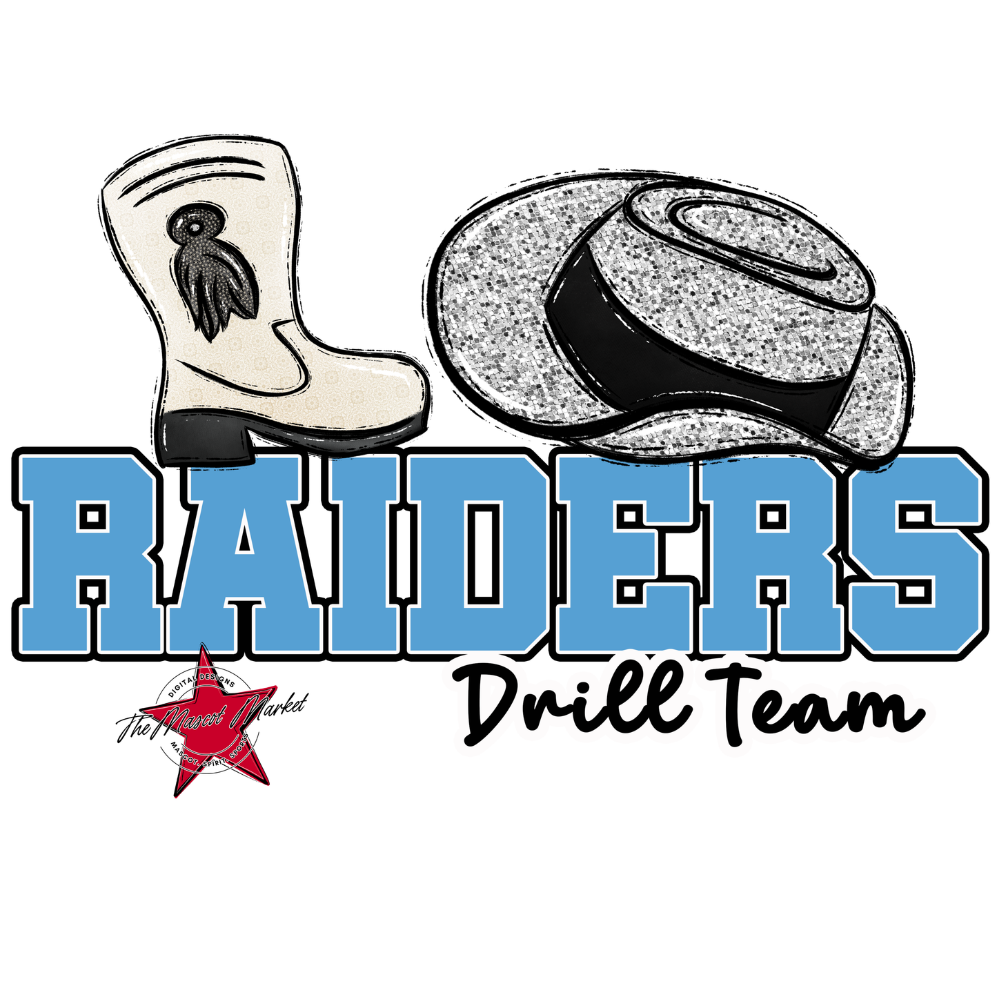 Raiders Varsity Drillteam-Carolina Blue