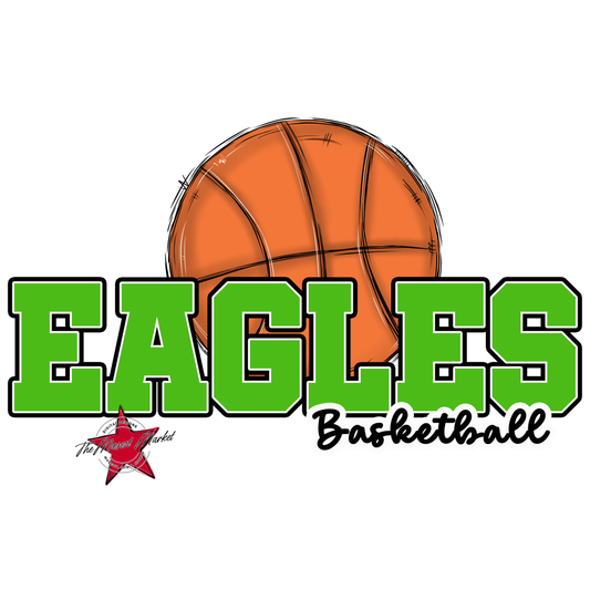 Eagles Varsity Basketball Design-Bright Green