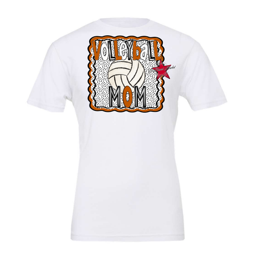 Volleyball Mom Dot Design-Burnt Orange