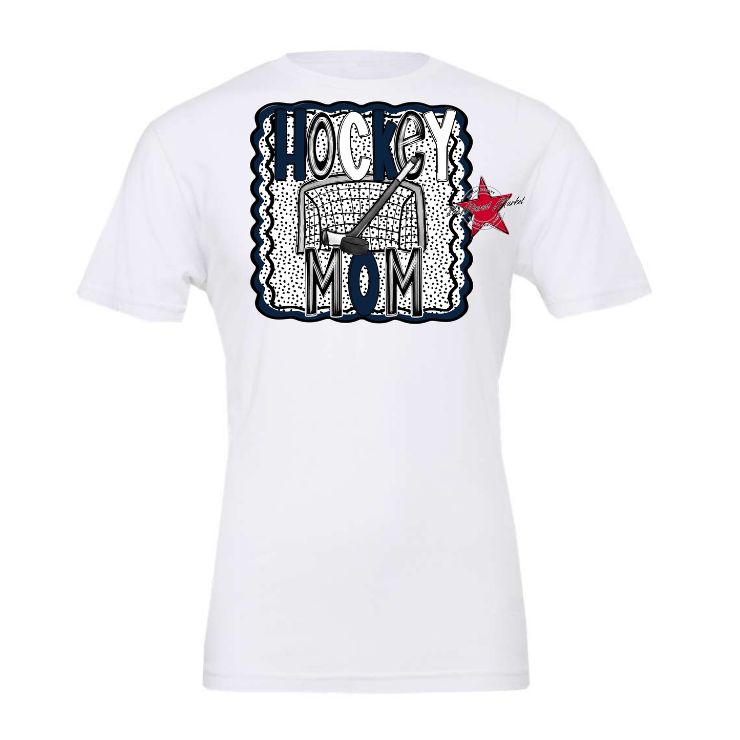 Hockey Mom Dot Design-Navy