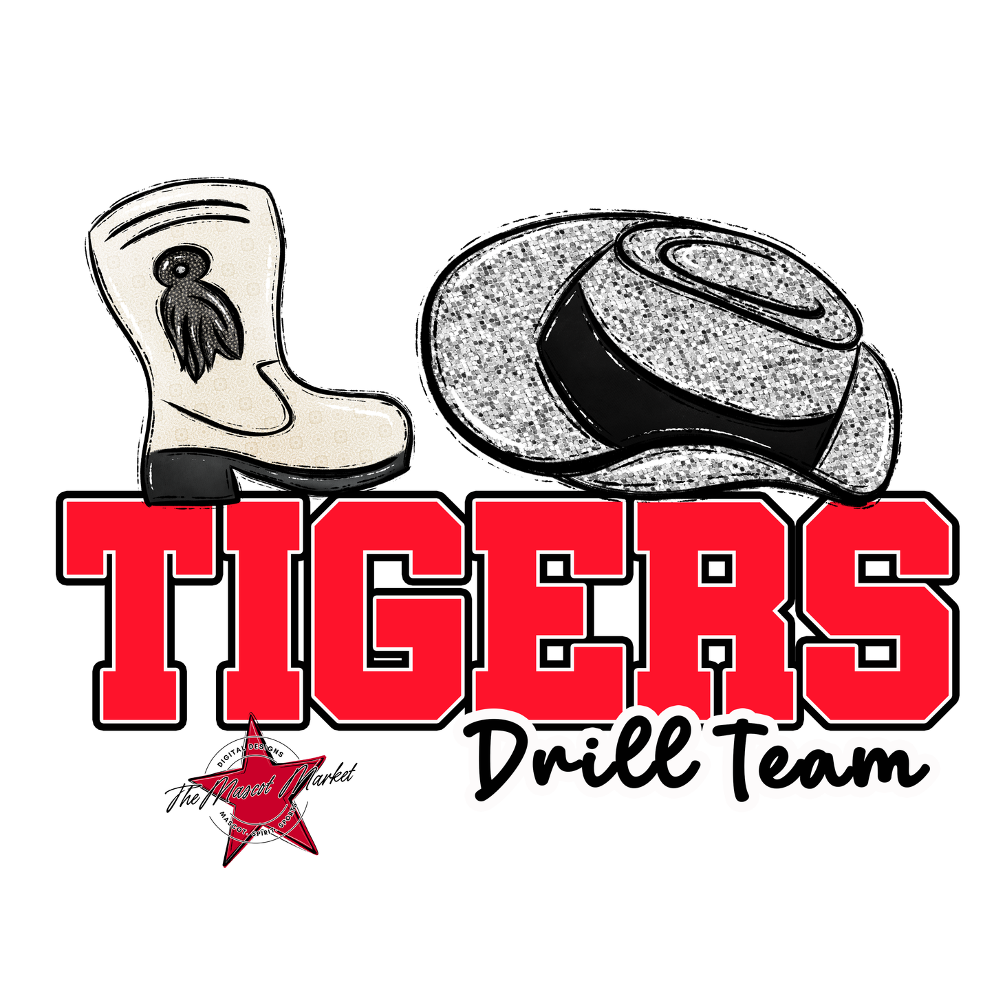 Tigers Varsity Drillteam-Bright Red