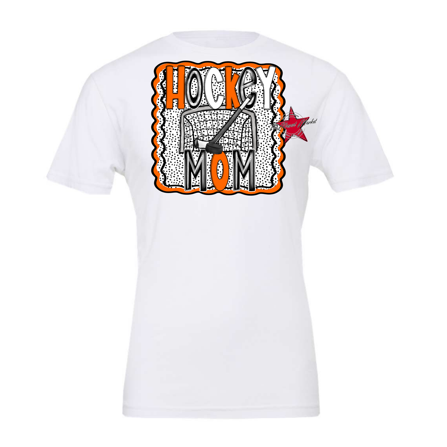 Hockey Mom Dot Design-Orange